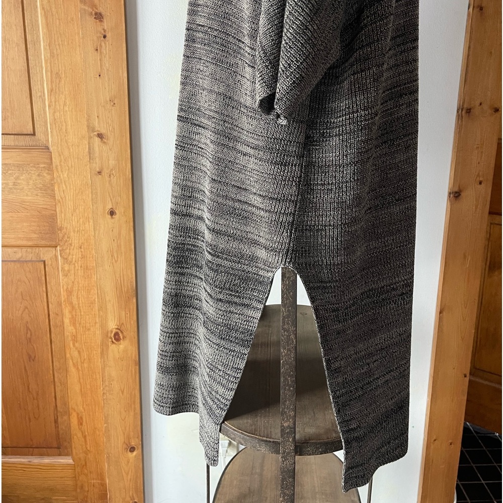 Eileen Fisher Gray Split Side Midi Open Cardigan … - image 5